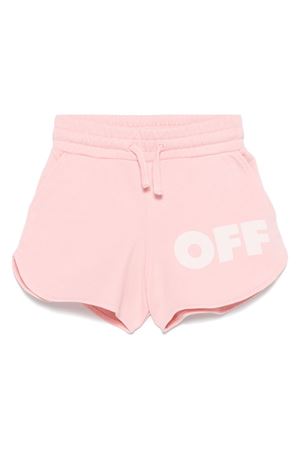 Pantaloncini con stampa logo OFF WHITE KIDS | OGCI001S25FLE001303C